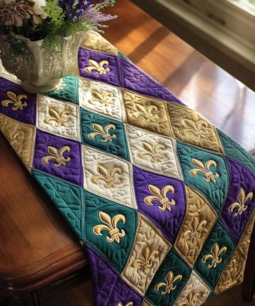 Mardi Spark Quilted Table Runner