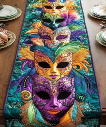 Mask And Magic Quilted Table Runner