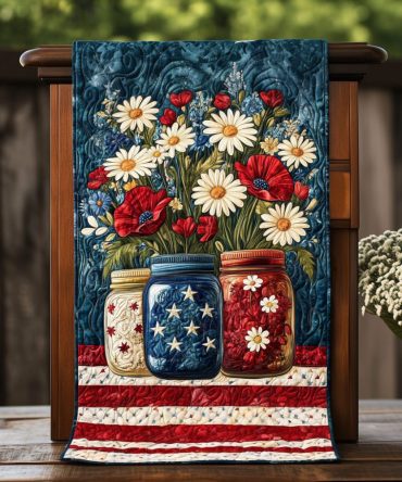 Mason Jar Memories Quilted Table Runner