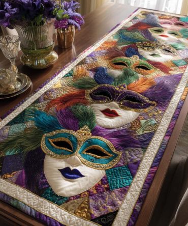Masquerade Glow Quilted Table Runner