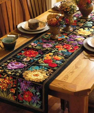 Meadow Bloom Mix Quilted Table Runner