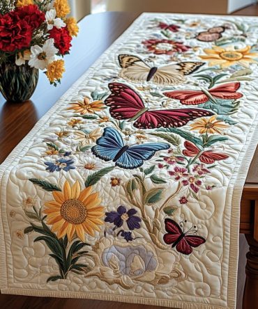 Meadow Flight Quilted Table Runner