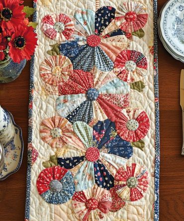 Meadow Flowers Quilted Table Runner