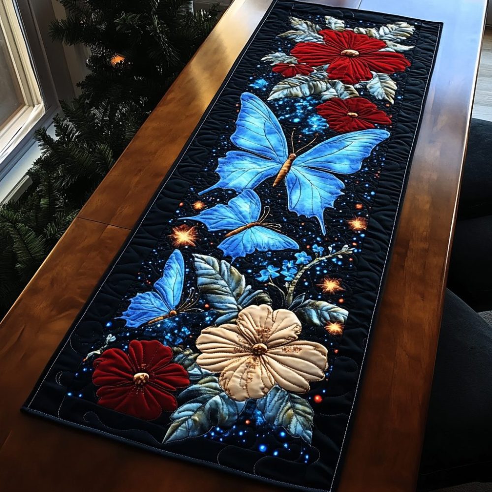 Meadow Flutter Quilted Table Runner