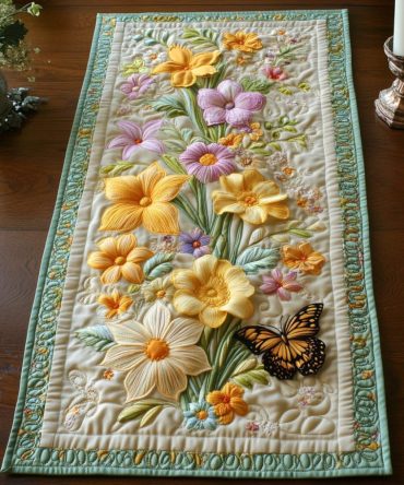 Meadow Glow Quilted Table Runner