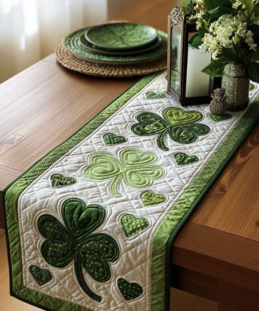 Meadow Luck Trail Quilted Table Runner