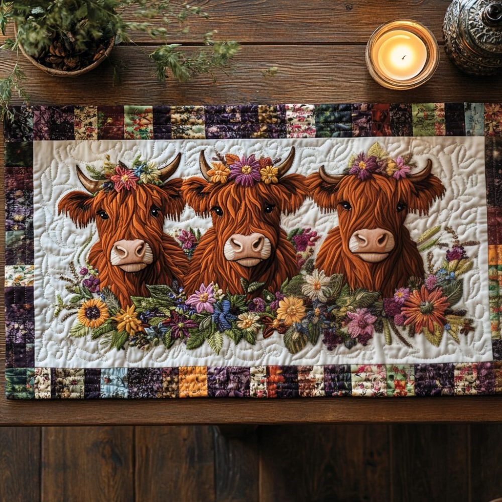 Meadow Mood Quilted Table Runner