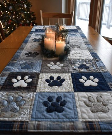Meadow Pawwalk Quilted Table Runner