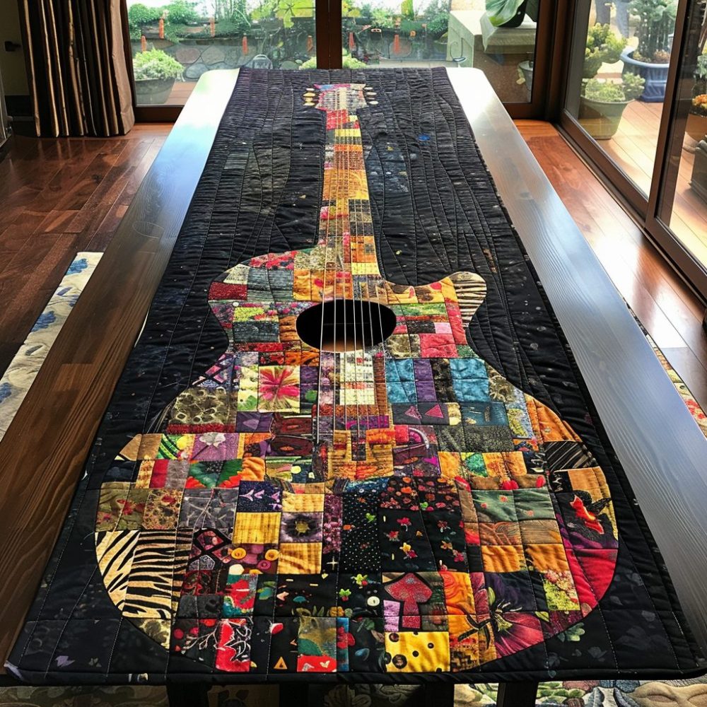 Melodic Spectrum Quilted Table Runner