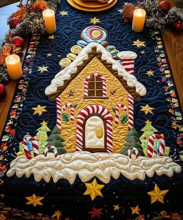 Merry Bright Quilted Table Runner
