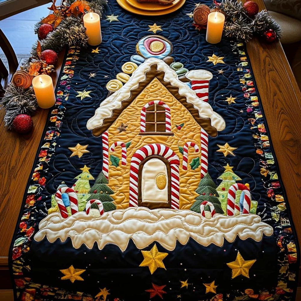 Merry Bright Quilted Table Runner