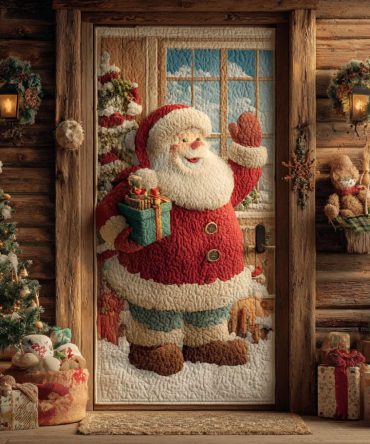 Merry Doorway Quilted Door Cover