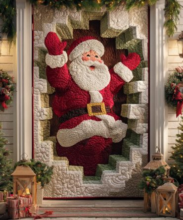 Merry Entrance Quilted Door Cover