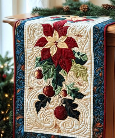 Merry Mistletoe Magic Quilted Table Runner