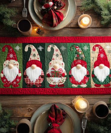 Merry Night Quilted Table Runner