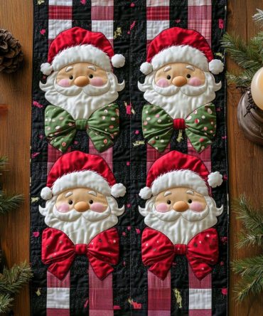 Merry Santa Quilted Table Runner