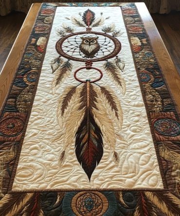 Midnight Catcher Quilted Table Runner