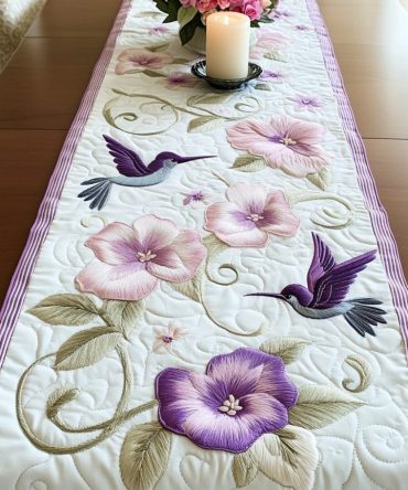 Midnight Nectar Quilted Table Runner