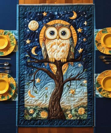 Midnight Watcher Quilted Table Runner