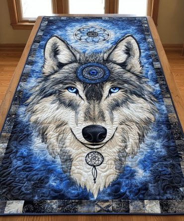 Mighty Wolf Quilted Table Runner