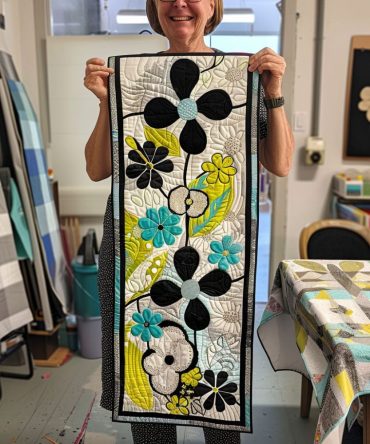 Modern Meadow Quilted Table Runner