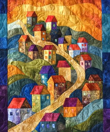 Modern Metropolis Quilted Table Runner