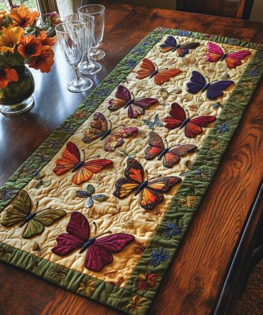 Monarch Magic Quilted Table Runner