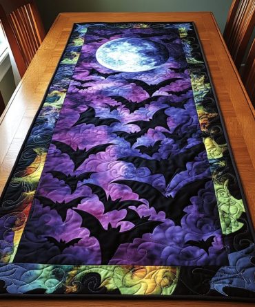 Moon Flight Quilted Table Runner