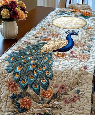 Moonlight Glow Quilted Table Runner