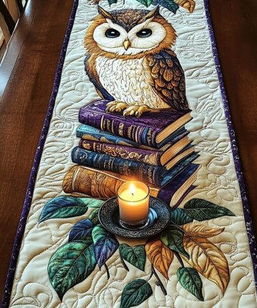 Moonlit Library Quilted Table Runner
