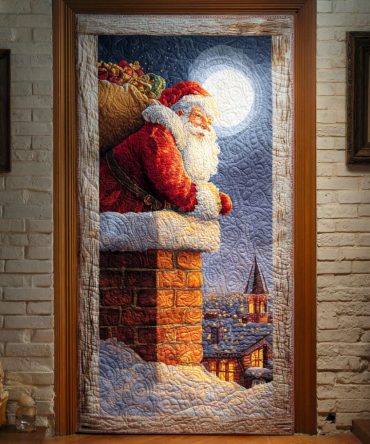 Moonlit Visit Quilted Door Cover