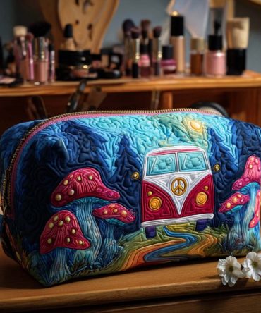 Moonlit Wander Van Quilted Makeup Bag