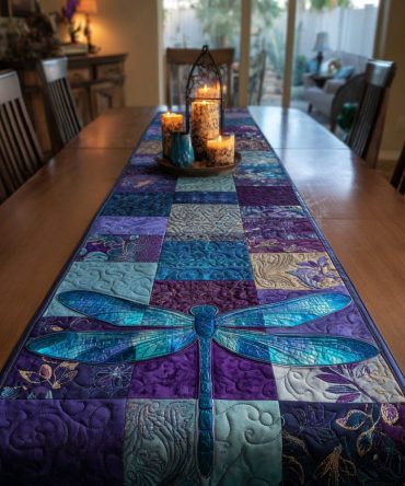Moonlit Wings Quilted Table Runner