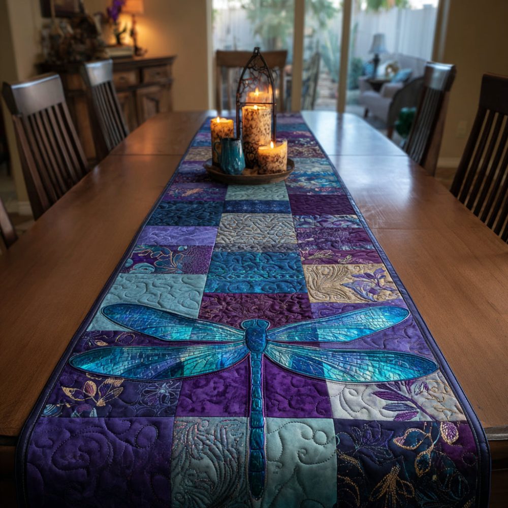 Moonlit Wings Quilted Table Runner