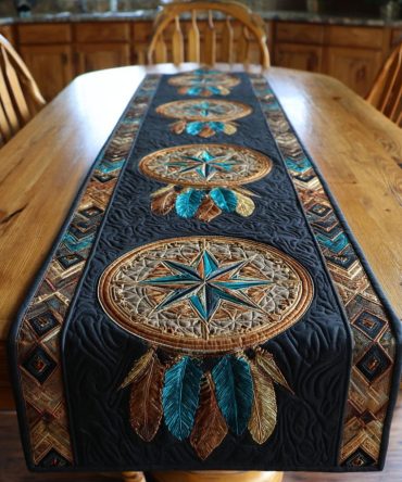 Moonwoven Dreams Quilted Table Runner