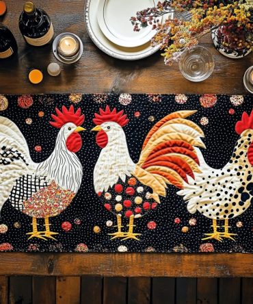 Morning Glory Quilted Table Runner