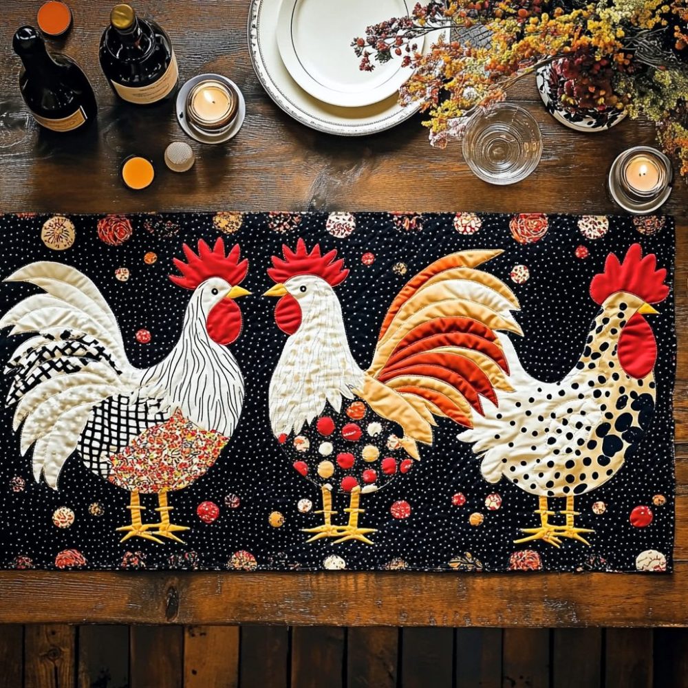 Morning Glory Quilted Table Runner