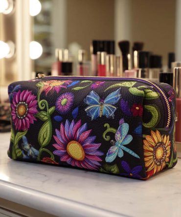 Morning Glow Quilted Makeup Bag