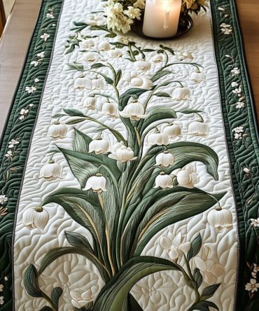 Morning Lily Quilted Table Runner