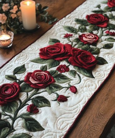 Morning Petal Quilted Table Runner
