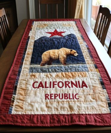 Mountain Bear Quilted Table Runner