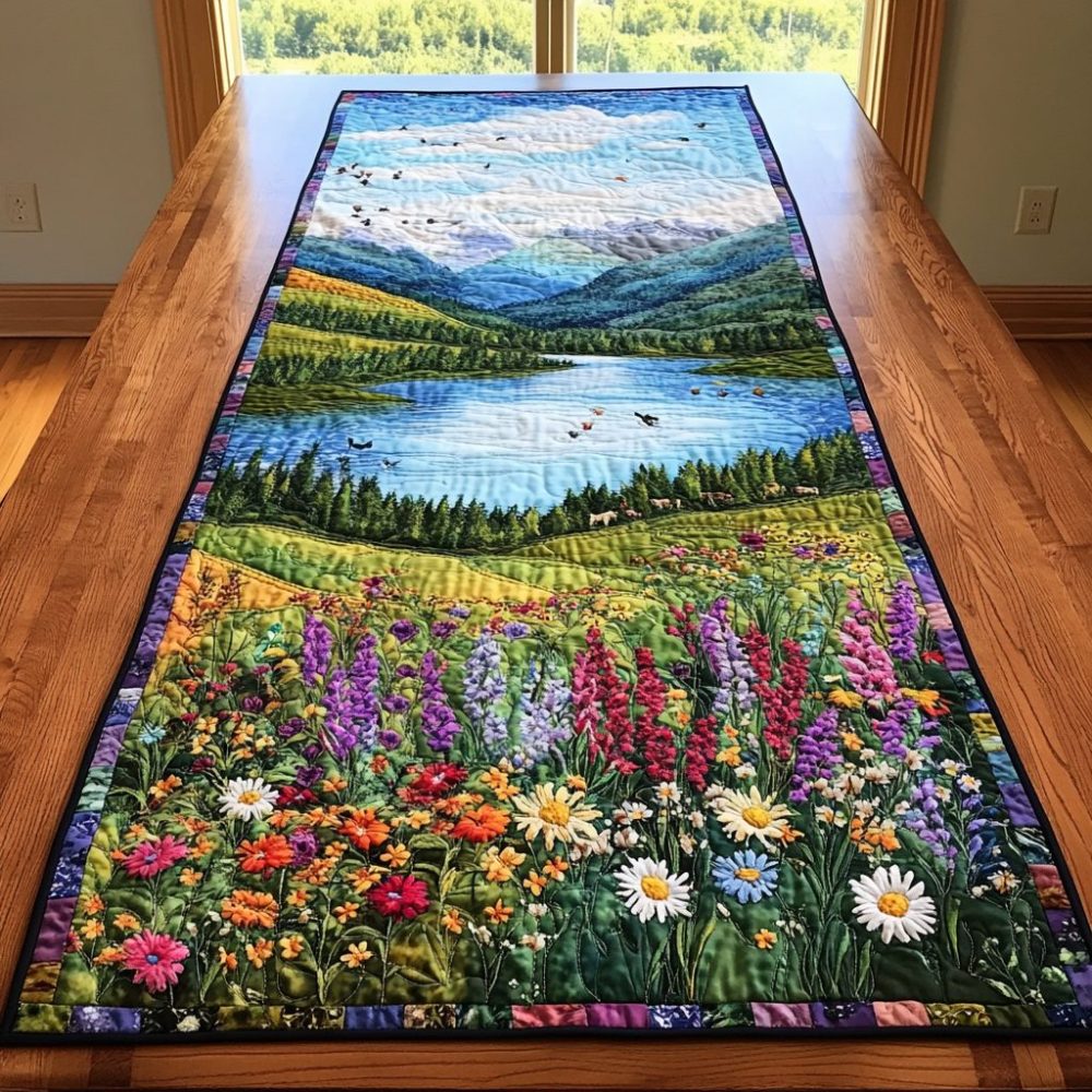 Mountain Escape Quilted Table Runner