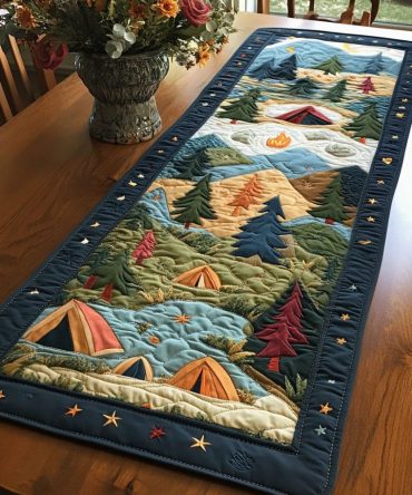 Mountain Retreat Quilted Table Runner
