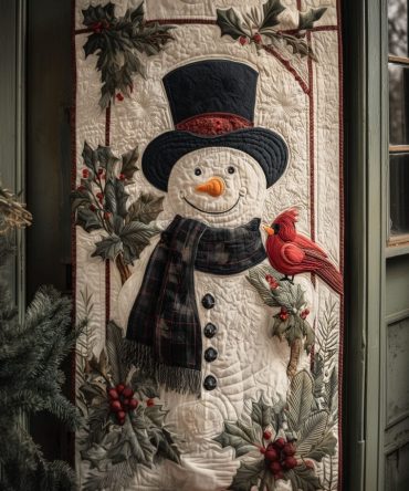 Mr Snowflake Quilted Door Cover