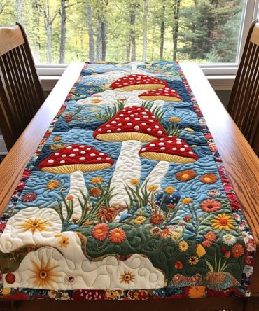 Mushroom Kingdom Quilted Table Runner