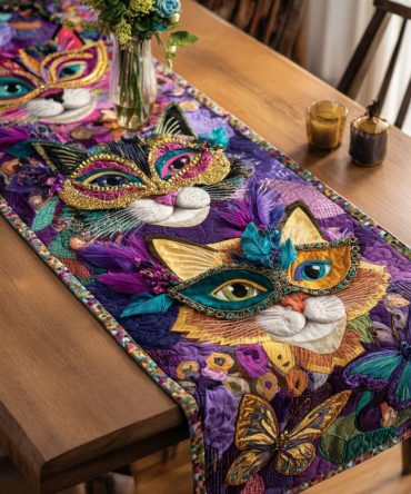 Mystic Cat Quilted Table Runner
