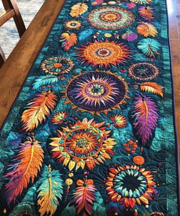Mystic Dreamcatcher Quilted Table Runner