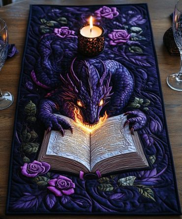 Mystic Flame Quilted Table Runner