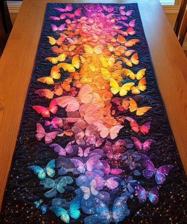 Mystic Flutter Quilted Table Runner