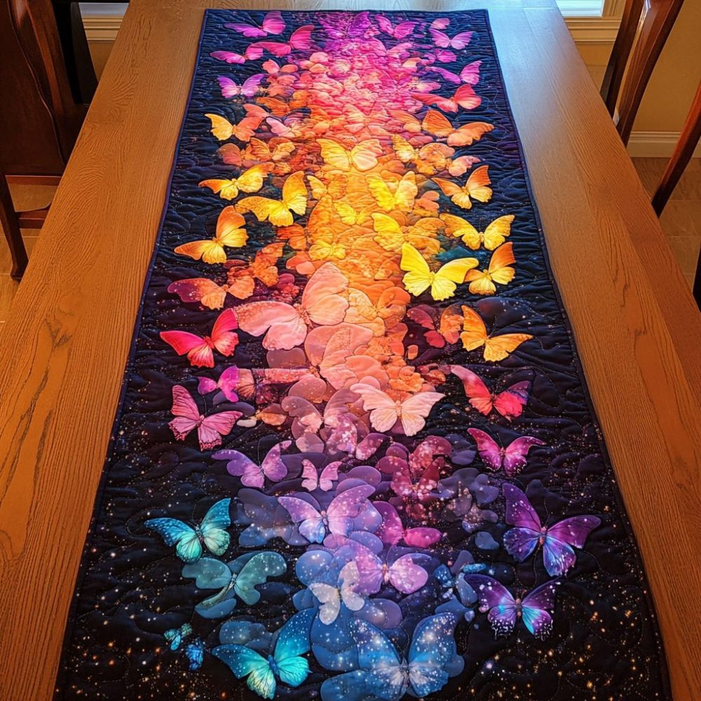 Mystic Flutter Quilted Table Runner